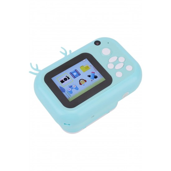 Pazariz Anlık Termal Yazıcılı Dijital Çocuk Kamerası Geyikli 2.4 İnç HD Photo Printer Camera Pembe