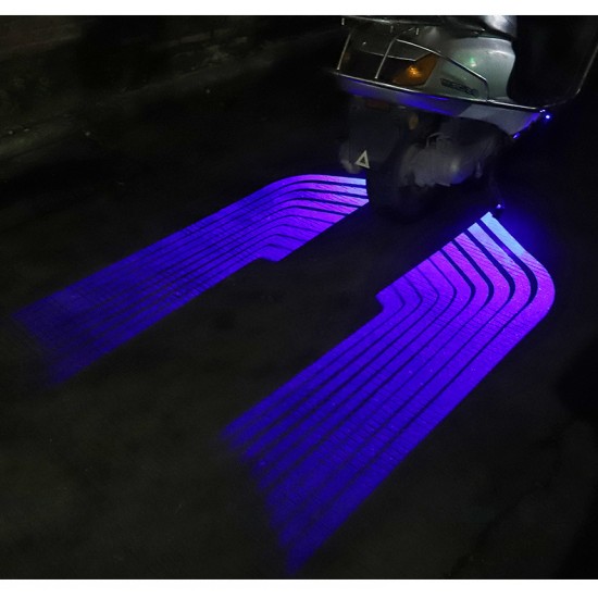 Pazariz Araba motosiklet melek kanatları LED projeksiyon lambası lazer karşılama ışığı Mavi