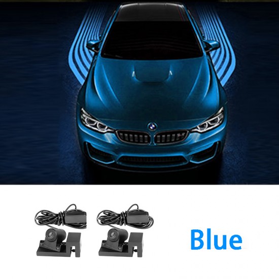Pazariz Araba motosiklet melek kanatları LED projeksiyon lambası lazer karşılama ışığı Mavi