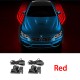 Pazariz Araba motosiklet melek kanatları LED projeksiyon lambası lazer karşılama ışığı Kırmızı