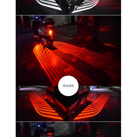 Pazariz Araba motosiklet melek kanatları LED projeksiyon lambası lazer karşılama ışığı Kırmızı