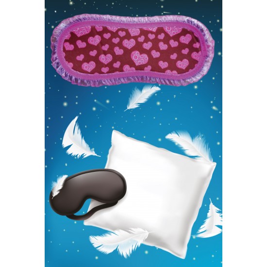 Pembecin Uyku Göz Bandı Maskesi Işık Önleyici Gözlük Maske Bant Eye Mask Koyu Pembe (1adet)