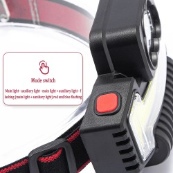 Pazariz Kafa Feneri Şarjlı Tepe Lambası Arama Kurtarma Balıkçı Avcı Kamp Su Geçirmez 5 modlu Model 2