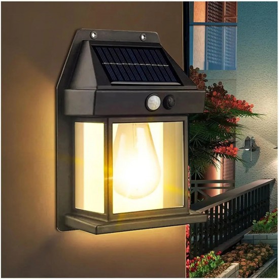 Pazariz Solar Enerjili Led Bahçe Aydınlatması Su Geçirmez Lamba Bahçe Garaj Ev Aydınlatma Siyah 1 Ad