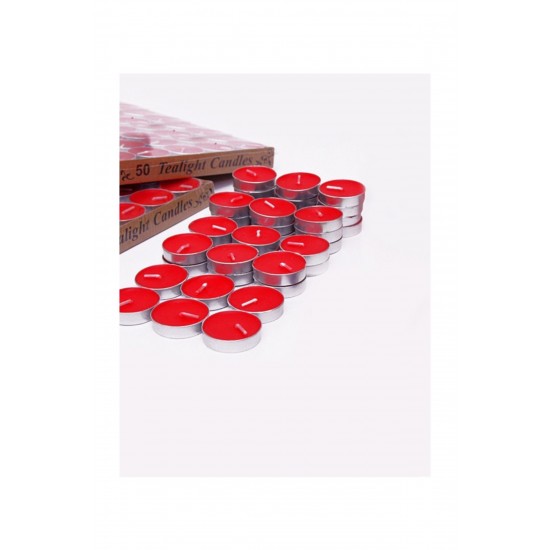 Pazariz 100 Adet Kırmızı Tea Light Mum Mm20-100