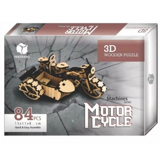 Pazariz Motosiklet 3D Ahşap Puzzle