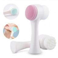 Pazariz  Çift Taraflı Yüz Cilt Gözenek Temizleme Fırçası Peeling Fırça