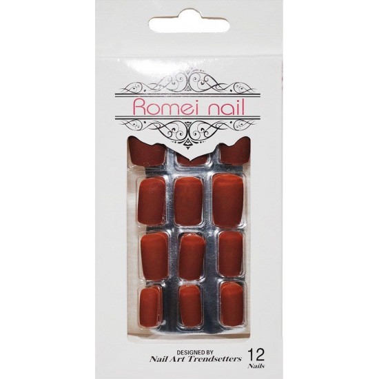 PAZARIZ Nail Takma Tırnak 12'li - Mat Kahve