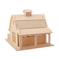 Pazarız 3D Ahşap Puzzle Yapboz Maket Çiftlik Evi Boyanabilir