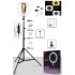 Pazariz Selfie Işığı Rıng Lıght Led Halka Işık Tripod Akıllı Telefon Makyaj Işığı 180 Cm Tripod