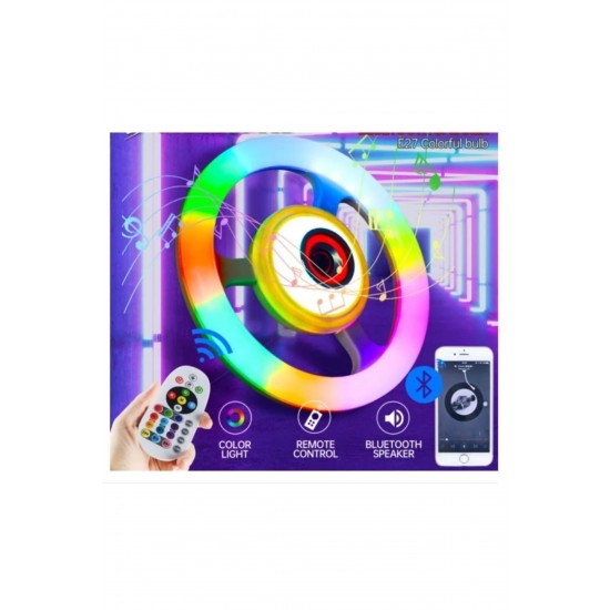 Pazariz Rgb Bluetooth Hoparlör Ufo Led Ampul Tipi Disko Işıklı Lamba Speaker