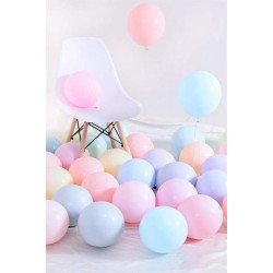 Makaron Pastel Karışık Renk 50 Li Balon