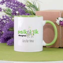 Yeşil Renkli Psikolojik Danışman Kupa Bardak