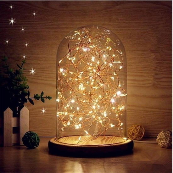 Pazariz  Pilli Tel Peri Led 10 METRE SARI Kavanoz Balon Süsleme