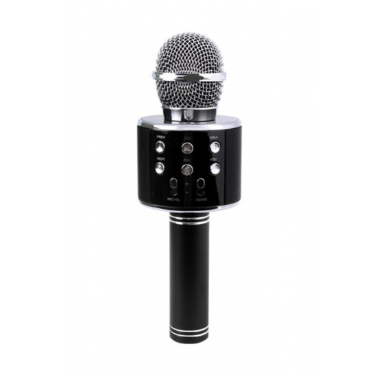 Pazariz Bluetooth Karaoke Mikrofon Speaker Mp3 Çalar Kart Girişli Siyah