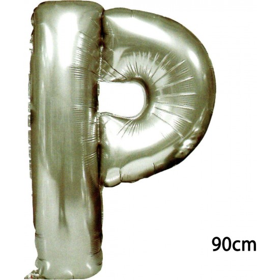 90 cm P Harfi Folyo Balon Gümüş
