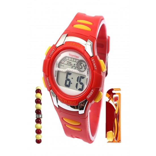 Pazariz Çocuk Kol Saati + Bileklik + Diş Fırçası