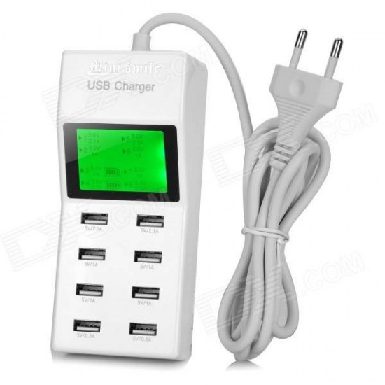 Pazariz 8 Port İpad Tablet Telefon Usb Araç Şarj Adaptörü