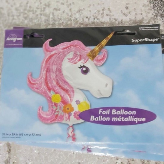 Folyo Balon Unicorn Pembe 83X73CM Anagram Marka Pk:1