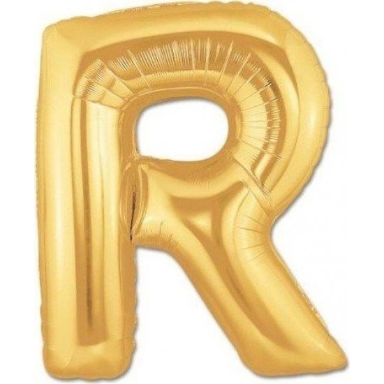 Balon Parti R Harf Gold Folyo Balon 102 cm