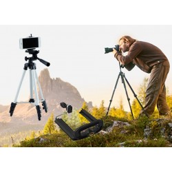 Pazariz Tripod : Telefon Ve Kamera Tutucu Ayak + Telefon Tutucu - Orta Bo