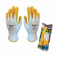 Pazariz  Beybi Pn7  Nitril Eldiven Beyaz Sarı İş - İşçi Eldiveni 1 Çift