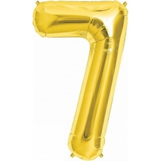 Parti 7 Rakamı Gold Folyo Balon 102 cm
