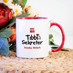 Tıbbi Sekreter Kupa Bardak - Kırmızı