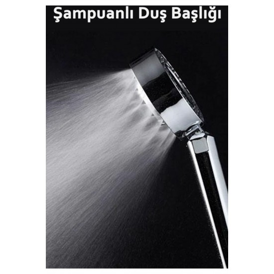 Pazariz Çift Taraflı (Şampuanlı) 3 Fonksiyonlu Duş Başlığı