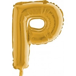 P (Gold) Harf Folyo Balon - 90 cm - Altın Folyo Harf Balon