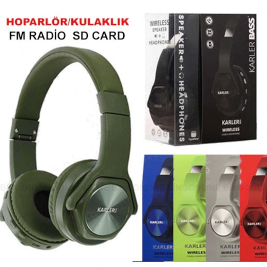 Pazariz Karler 003 Bluetooth Hoparlör/Kulaklık Kulak Üstü FM Özellikli