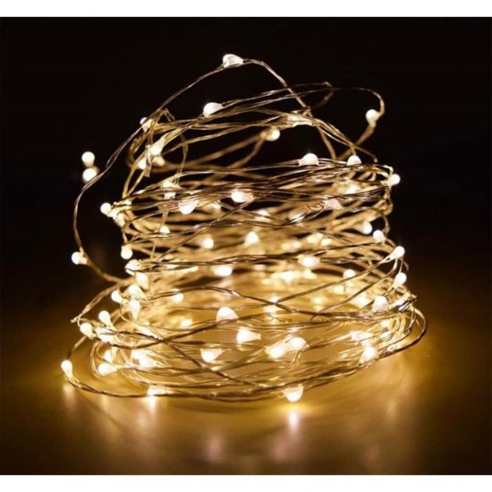 Pazariz  Peri Led Pilli Dekoratif Led Işık Yılbaşı Led İnce Tel 5 mt