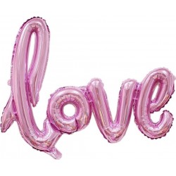 Love Imza Şeker Pembe Folyo Balon