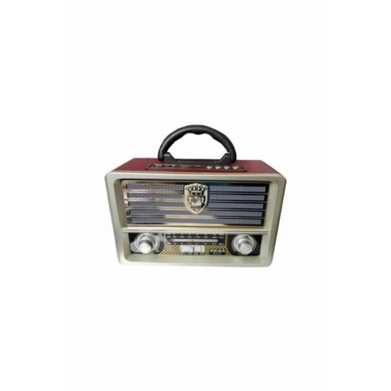Pazariz Bluetooth Şarjlı Nostalji Görünümlü Radyo