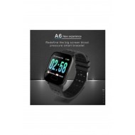 Pazariz A6 Smart Watch Akıllı Saat Suya Dayanıklı Nabız Ölçer