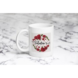 Valentine Kalpli Çember Kupa Bardak