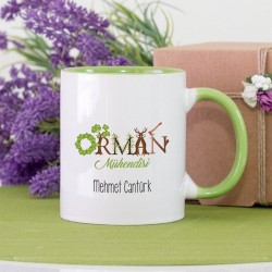 Yeşil Renkli Orman Mühendisi Kupa Bardak