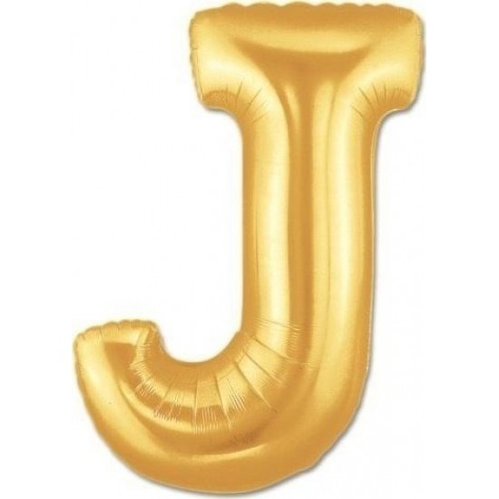 Harf Folyo Balon J Harfi Büyük Boy Balon Altın Sarısı /dore 100CM