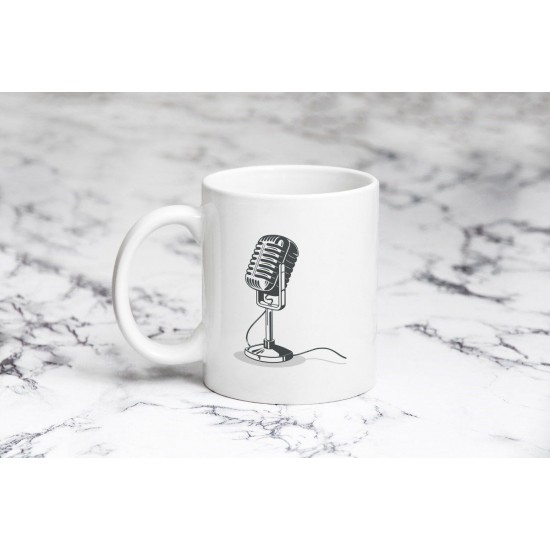 Mikrofon Renksiz Kupa Bardak