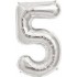 Balon Parti 5 Rakamı Gümüş Folyo Balon 102 cm