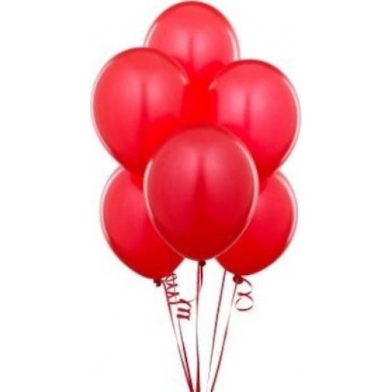 Balon 25 Adet Metalik Sedefli Parlak Kırmızı Balon (Helyumla Uçan)