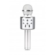 Pazariz Bluetooth Karaoke Mikrofon Speaker Mp3 Çalar Kart Girişli Silver