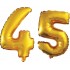 45 Yaş Sayı Folyo Balon Altın 90 cm