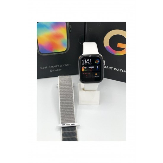 Pazaiz G68l Smart Watch 6s Akıllı Saat Konuşma Özellikli Türkçe Menü Yan Tuşlar Aktif Uygulama