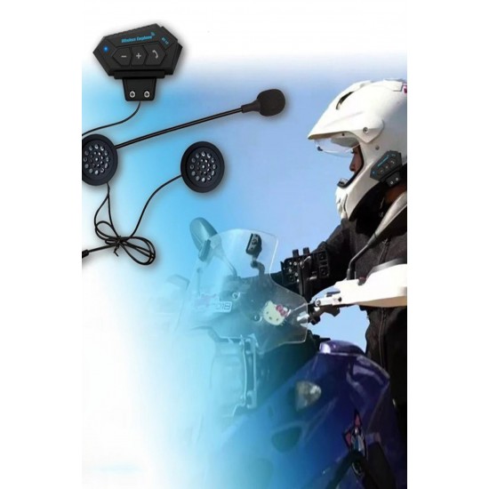 Pazariz Wireless Earphone Bt12 Bluetooth Motosiklet Kask Kulaklığı Motorcu Kulaklığı