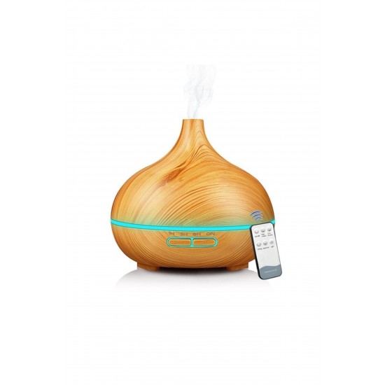 Pazariz Dekoratif Lamba Vazo 500ML Kumandalı Oda Hava Nemlendirici Buhar Makinesi Koku