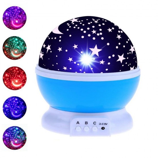 Pazariz Star Master Dönen Yıldızlı Gökyüzü Projeksiyon Gece Lambası Mavi