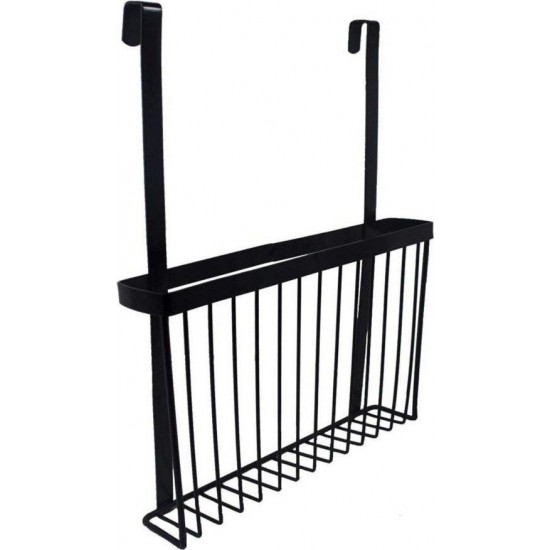 Pazariz Sepet Organizer Metal Kesme Tahtası  + Sabunluk + Kapağa Asılan Siyah