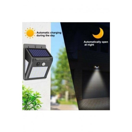 Pazariz Güneş Enerjili Sokak Lambası Solar Bahçe Armatürü Aydınlatması Dış Mekan Işık 20 Led