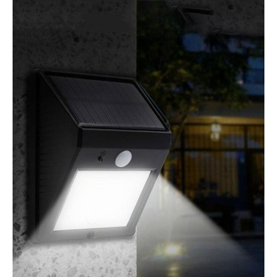 Pazariz Güneş Enerjili Sokak Lambası Solar Bahçe Armatürü Aydınlatması Dış Mekan Işık 20 Led